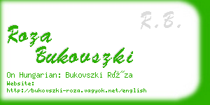 roza bukovszki business card